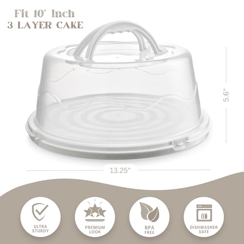 Mosjos R40-56551 Round Cake Carrier, Bpa-Free Plastic Cake Keeper thumb #2