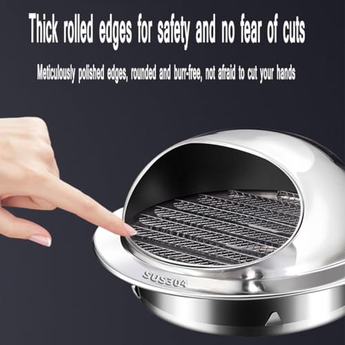 Grille d'aération murale ronde inox durable et résistante aux intempéries de façade - 6