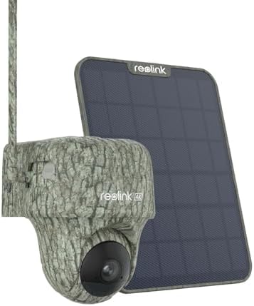 Reolink 4K 3G/4G Camara Vigilancia Exterior con Tarjeta SIM, Visi...