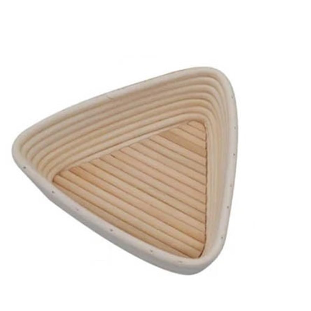 Cestino per la Prova del Pane, 1 Cestino da lievitazione Triangolare in Rattan con Rivestimento, Diverse Misure for la panificazione(23X23X8cm)