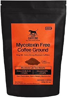 Lean Caffeine High Caffeine Ground Coffee 908g | Super Clean Mycotoxin, Pesticide & Heavy Metal Free Strong Bulletproof Coffee | UKs Cleanest & Strongest Low Acid Ground Coffee