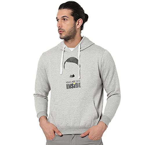 Image of CAHOOT Men's Printed Sweatshirt Regular Fit for Casual Wear | Full Sleeve | Cotton | Stylish Sweatshirt Crafted with Comfort Fit and High Performance for Everyday We