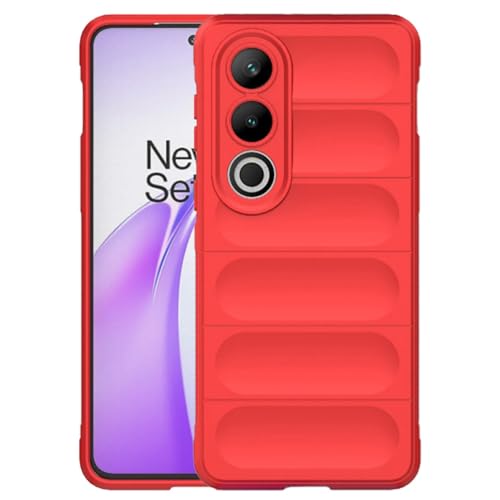 Image of Amazon Brand-Solimo Mobile Cover for OnePlus Nord CE4 5G | Full Camera Protection | Liquid Silicon Case | Flexible Bumper Case for OnePlus Nord CE4 5G (Red)