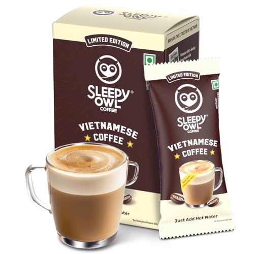 Image of Sleepy Owl Vietnamese Coffee Premix, Instant Coffee Premix Sachets, Bold & Creamy, Cafe-Style Brew at Home, 3 in 1 Coffee, Made with Condensed Milk, 100g (5 Sachets x 20g)