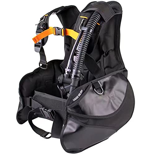 BUTXET Scuba Buoyancy Control Device with Airway and LP Hose, Scuba Training BCD with Two-Piece Backplate & Two-Piece of OPRV, 840D Nylon with Urethane (Size : Small)