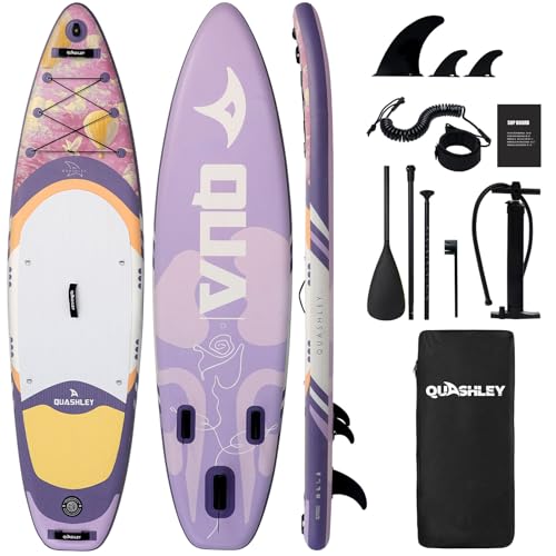 Quashley-Inflatable-Paddle-Board-105326-Stand-Up-Paddleboards-Inflatable-with-Premium-SUP-AccessoriesDurable-Material-and-Non-Slip-Deck-Purple-Paddle-Boards Quashley Inflatable Paddle Board 10.5'×32"×6" Stand Up Paddleboards Inflatable with Premium SUP Accessories,Durable Material and Non-Slip Deck Purple Paddle Boards