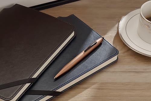 Image of Cross Tech 2 Satin Metallic Macchiato Ballpoint Pen with Black PVD Trim and Stylus - Refillable, Medium Point, Black Ink, Luxury Gift Box