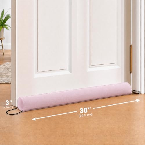 Image of Sunolga Door Draft Stopper, Removable Washable Cover, 38 inch, Pink