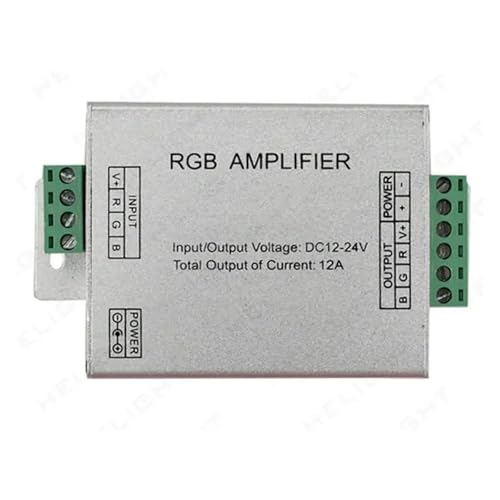 Contrôleur LED de puissance avec amplificateur de signal 12A pour rubans RGBW et RGB