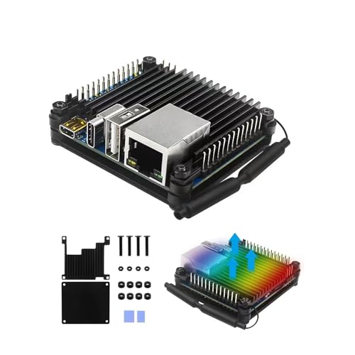 Aluminium Alloy Case for Orange Pi Zero 3, Passive Cooling Precise Cutouts Development Board Enclosure Case, Heatsink Box Cover Protecion Shell Metal for Orange Pi Zero 3