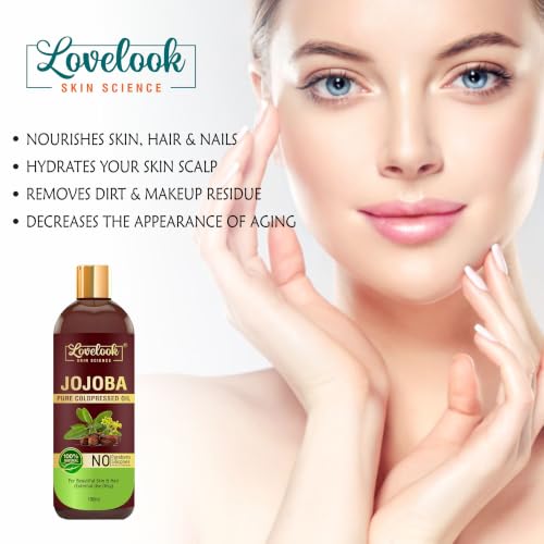 Image of 100% Pure Cold Pressed Jojoba Oil 100ml | Natural Moisturizing Oil for Hair, Face & Skin | Deep Nourishment for Dry Skin, Hair Growth, Beard Care & Massage Oil
