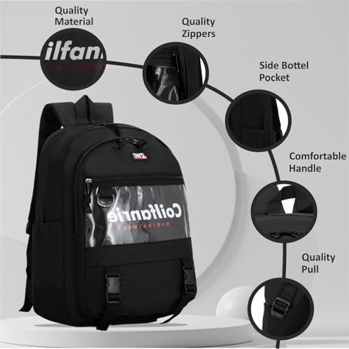 Image of Tinytot 30 Litre Japanese Korean Style School Bag Water-Resistant Laptop & Travel Backpack - Unisex Large 18 Inches Multipurpose Student Backpack for Boys & Girls, Men & Women