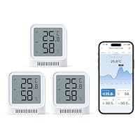 X-sense 3 Stück WLAN Thermometer Hygrometer Innen mit X-Sense App, Mini Digital Raumthermometer, Angepasster Komfortbereich, Smiley-Indikator, kompatibel mit Alexa, erfordert Basisstation SBS50