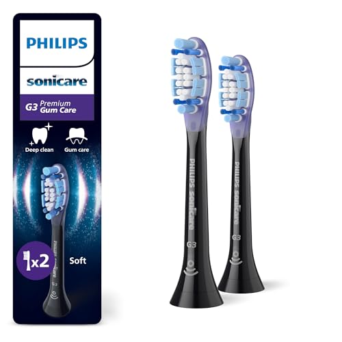 Philips Sonicare G3 Premium Gum Care Original Ersatzbürstenkopf Schwarz 2er-Pack HX9052/88