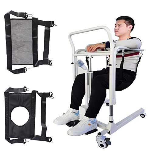 Seveni Patient Lift Chair For Home, Electric Patient Lift Wheelchair One-Button Lifting, Portable Multi-Purpose Patient Lift Alternative, Adjustable Height Bedside Toilet Transport Chair #TOP9