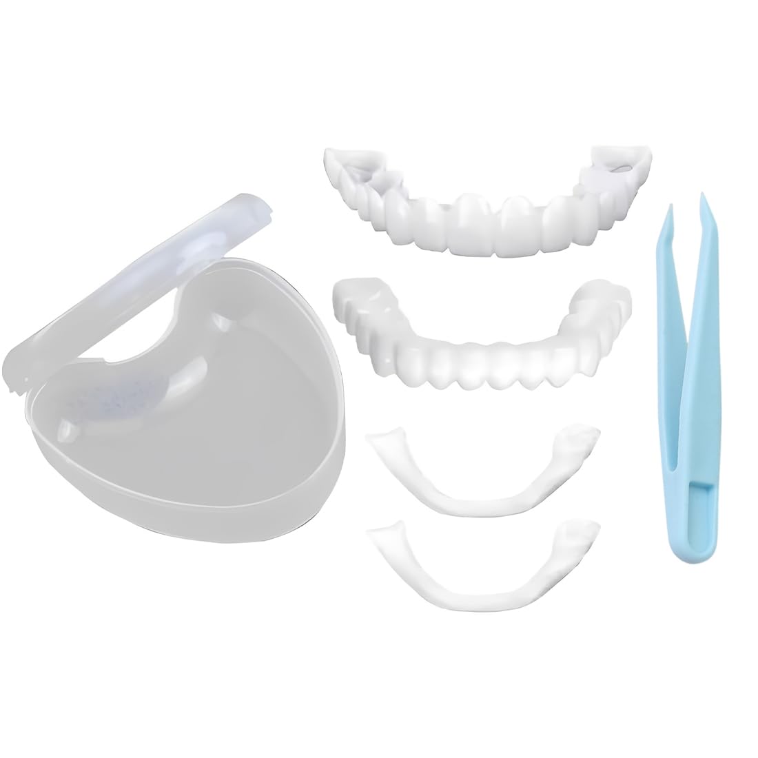 Faccette Denti 2 Coppie, Sistema Adesivo Sicuro per Denti Imperfetti, Trasformazione Sorriso Senza Dolore, Protesi Dentarie Temporanee per Uomini e Donne, Nuovo Arrivo