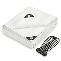 CoverUp! Abdeckplane 2x3 m Weiß (200 g/m²) – Wasserfest & UV-stabilisiert, reißfest mit Gummiecken & Alu-Ösen, inkl. 10 Planenspannern – für Garten, Camping, Holz, Auto