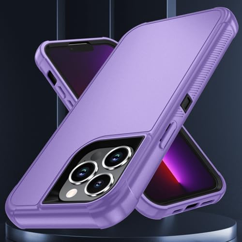 Image of SunStory Compatible with iPhone 13 Pro Case with HD Screen Protector, 3-Layer Heavy Duty Full-Body Cover,3 in 1 Hybrid Protective Case for iPhone 13 Pro 6.1 inch,Violet