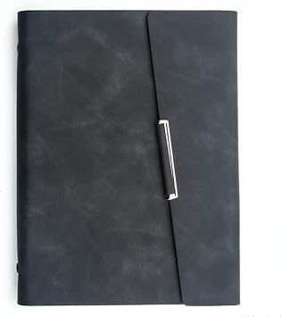 Tri-fold Loose-Leaf Notebook a5 Creative Stationery Notebook Detachable Business Notepad Leather Color D, Size A5
