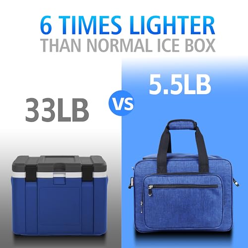 Image of Electric Cooler Bag, Portable Electric Cooler, Foldable Heater Bag, Powered 12 Volt AC /DC Compatible, for Cooling Pre-Cooled Food & Drinks