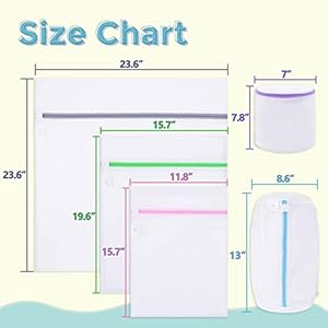 myHomeBody Mesh Laundry Bags, Delicates Bag for Washing Machine, Mesh Bags for Laundry with Zippers, Laundry Bags Mesh Wash Bags, Mesh Bag Laundry Bag as Travel Laundry Bags, 5 pcs Set myHomeBody Mesh Laundry Bags Delicates Bag for Washing Machine Mesh Bags for Laundry with Zippers Laundry Bags Mesh Wash Bags Mesh Bag Laundry Bag as Travel Laundry Bags 5 pcs Set