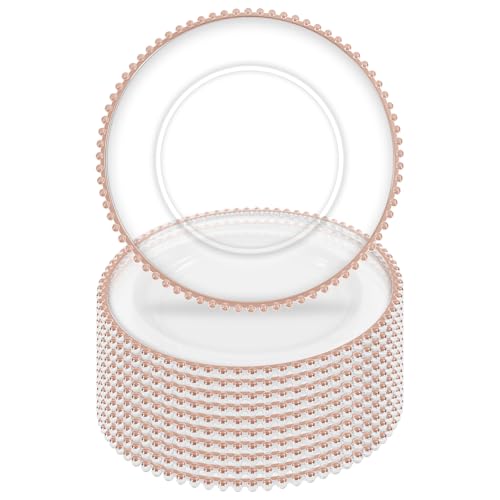 Tomeurperf 10Pcs Clear Charger Plates Bulk Wedding - 13 Tomeurperf 10Pcs Clear Charger Plates Bulk Wedding - 13
