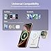 Magnetic Portable Charger Built-in Cables,10000mAh Fast Charging Wireless Charger Station External Battery Pack Slim Pocket Size Power Bank with Stand Compatible with iWatch, iPhone and Android Phones