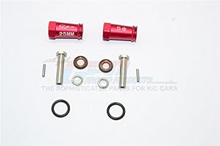 Axial SCX10 II (AX90046) / HPI Venture FJ Cruiser Upgrade Parts Aluminum Wheel Hex Adapters 25mm Width (Use For 4mm Thread Wheel Shaft & 5mm Hole Wheel) - 1Pr Set Red