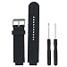 QGHXO Band for Garmin Forerunner 25, Soft Silicone Replacement Watch Band Strap for Garmin Forerunner 25 GPS Running Watch (L-BK, Large)