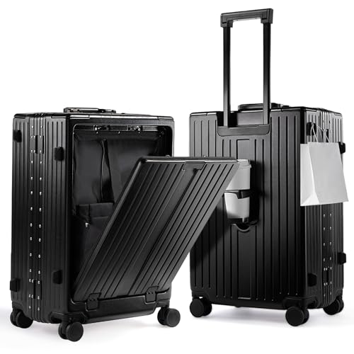 UrbanExplorer 24" Aluminum Hard Shell Spinner Luggage Black