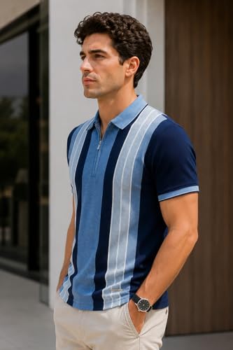 Image of GODFREY Half Cotton Polo T Shirt for Man with Pocket - Regular Fit Mens Collar Tshirt