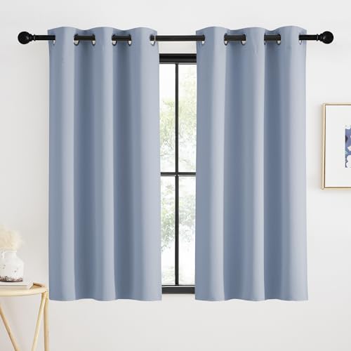KGORGE Rideaux Court Occultant Thermiques Isolation à Froid/Chaleur, Panneaux de Rideaux Intérieurs avec Œillets pour Fenêtre Armoires Chambre Cuisine, Lot...
