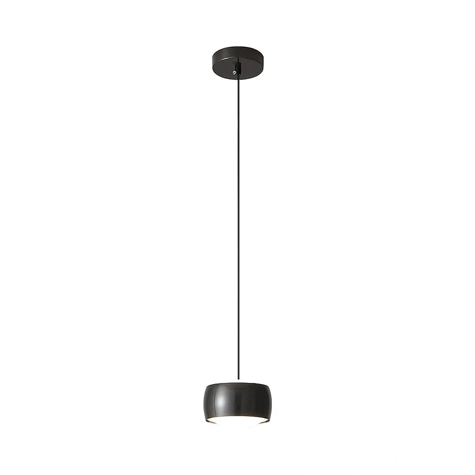 KXEcoLife Modern Globe Pendant Lights – Nordic Mid Century Hanging Light Fixture with Brass and Opal Glass Adjustable Ceiling Lighting for Kitchen Island, Dining Room, Bedroom(Black,Neu