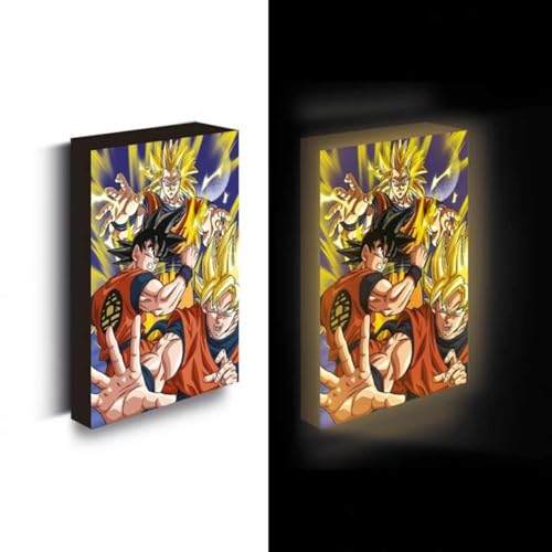 Pyramid Dragon Ball Z - Goku Evolution - Canvas Lumineux 40X30 Cm
