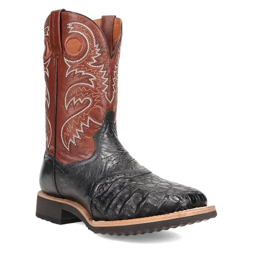 Image of Dan Post Boots Mens Egan Embroidered Pull On Square Toe Dress Boots Mid Calf - Black, Brown