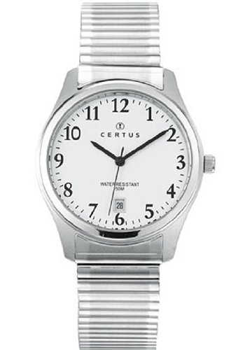 Certus - 615773 - Montre Homme - Quartz Analogique - Cadran Blanc - Bracelet Acier Argent