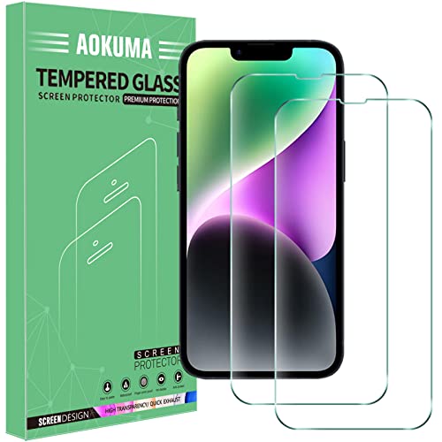 AOKUMA Verre Trempé pour iPhone 16E/SE 4 (2025)/iPhone 14 [Lot de 2] [0.26mm] [Extrêmement résistant aux rayures] [Haute définition][Facile à installer]...