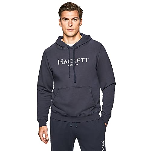 Hackett London Men's London Hoodie, Blue, XL