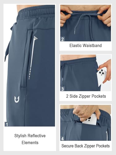 Image of NORTHYARD Men's Joggers Athletic Workout Track Pants Running Gym Training Sweatpants with Zipper Pockets Open Hem