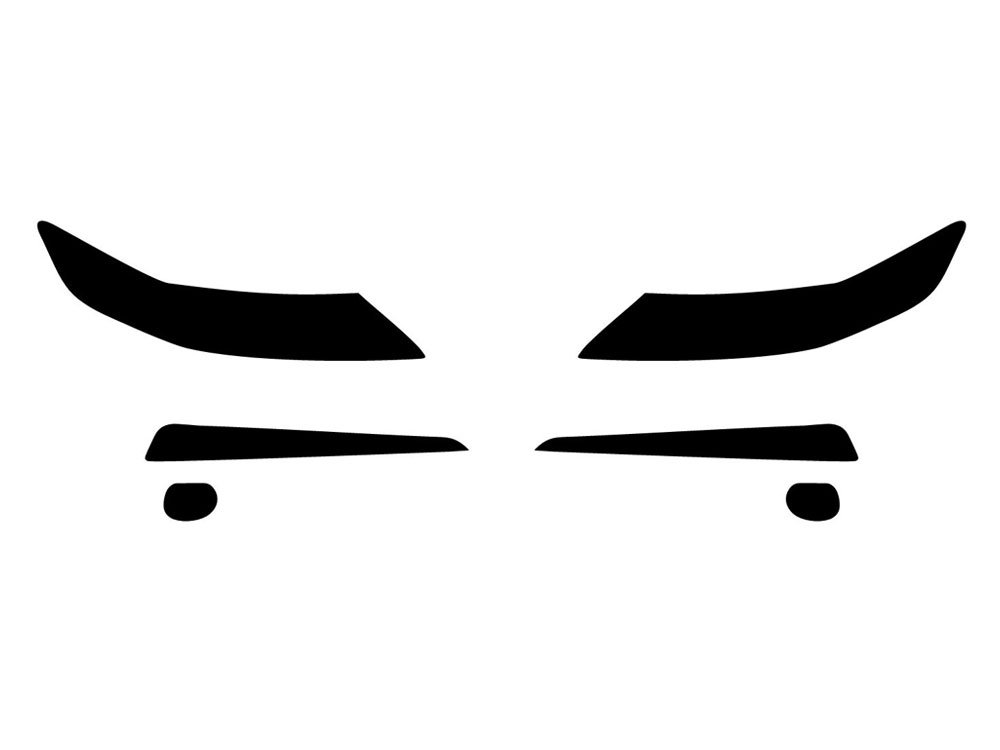 Rvinyl Headlight Tint Covers Compatible with Acura TL 2009-2014 - Blackout Smoke