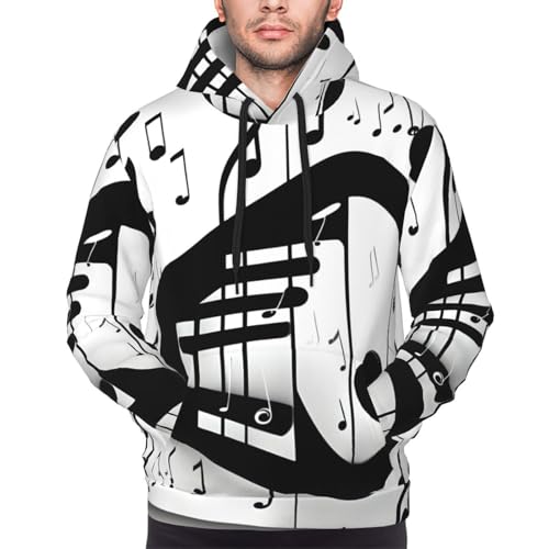 Sweat à capuche noir et blanc pour homme résolvant le besoin de confort 4XL