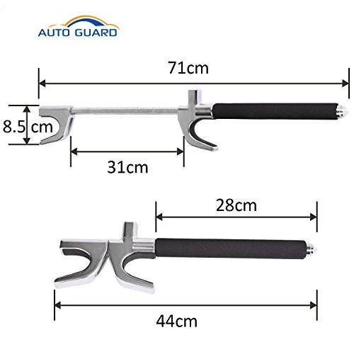 Steering Wheel Locks,car Steering Lock,Heavy Duty Security Anti Theft car Accessories, [ Retractable Hook Structure ] fit with Universal Cars Vans caravans motorhomes,Crook Lock,Steering Wheel Lock - Thumbnail 3