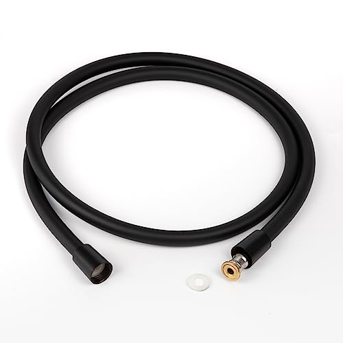 YOSSEE PVC Smooth Shower Hose 1.5M / 59 Inch with Anti-Twist Brass Connections, Universal Replacement, Flexible