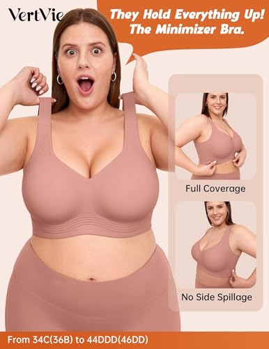 Image of Vertvie Jelly Bras for Women No Underwire Minimizer Support