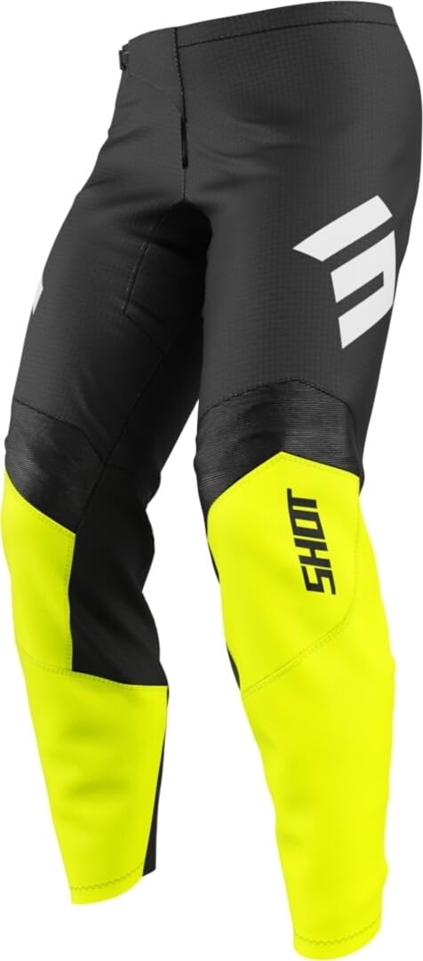 Shot Draw Instinct Pantaloni da motocross, nero/giallo, 38