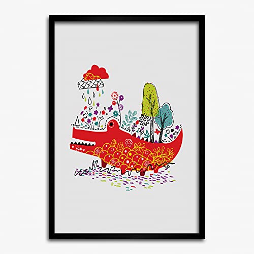 Cadre photo 50x70 cm crocodile pour habiller un mur vide avec style