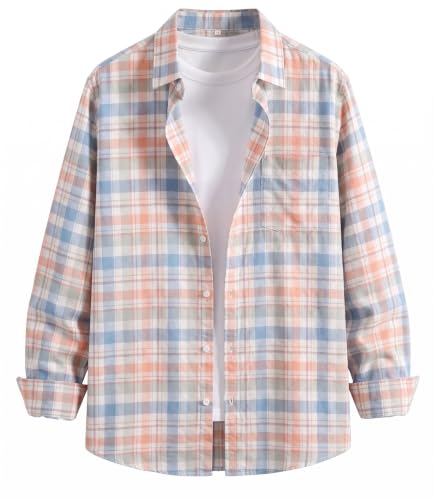 Image of Afflatus Men's Checked Casual Premium Cotton Blend Full Sleeve Regular Fit Check Shirt for Man | Stylish Checks Shirt for Casual Wear | Cotton Shirt for Men