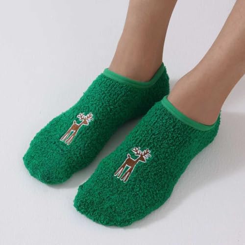 Image of 3Pairs Ankle Socks Low cut Pom Pom Fluffy Fuzzy Warm Winter Plush Slipper Socks For Women