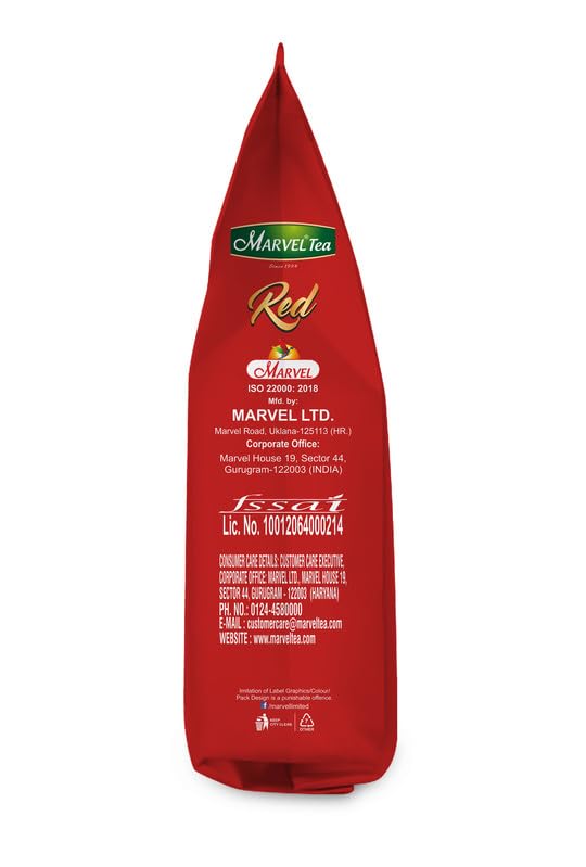 Image of Marvel Red Tea 500g, Handpicked Strong Kadak Chai From Assam & Darjeeling, Refreshing Aroma & Rich Taste - Black Tea