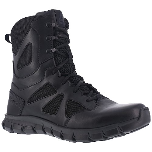 Reebok Men's Rb8805 Sublite Cushion Soft Toe 8" Tactical Boot with Side Zipper Black Military4